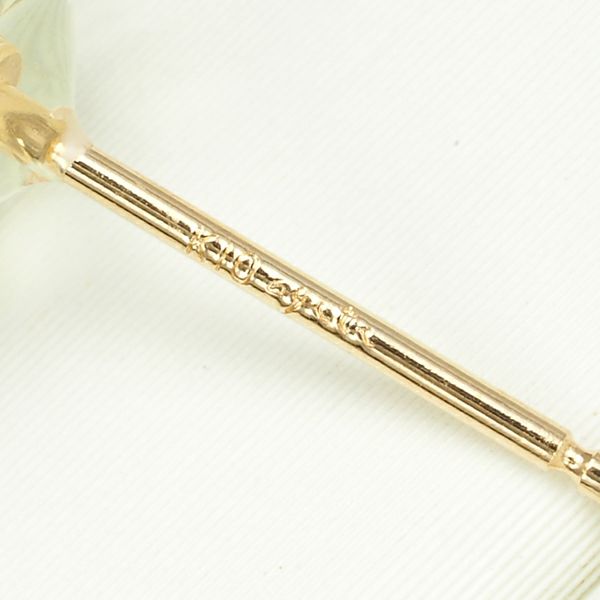 アガット ピアス ルチルクォーツ   K10YG 