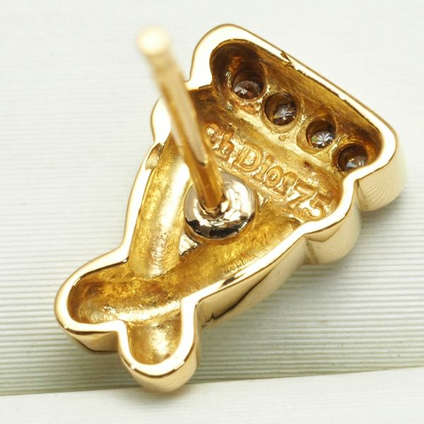 ディオール ピアス ダイヤ K18YG 