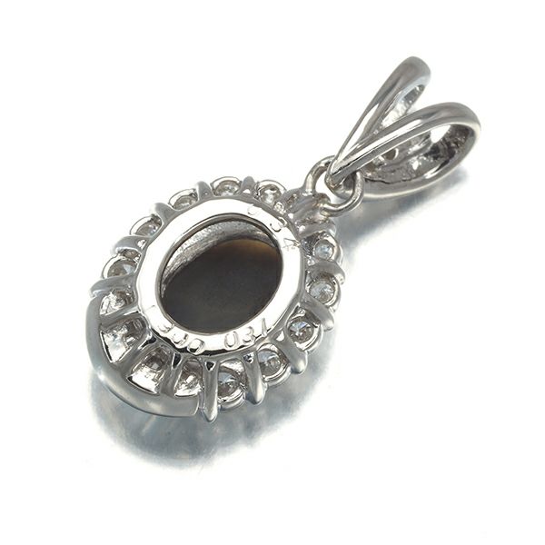 オパール 0.34ct ダイヤ 0.31ct   ペンダントトップ Pt900 