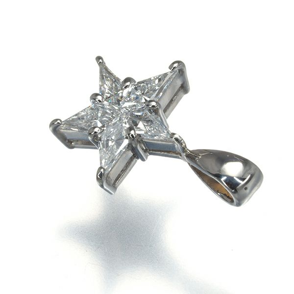 ダイヤ 0.27ct スター  ペンダントトップ Pt900 