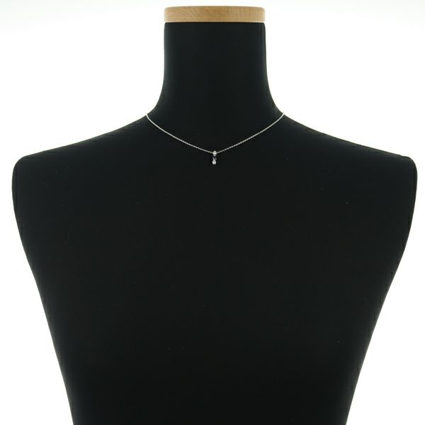 和光 ネックレス ダイヤ 0.16ct サファイア 0.09ct   Pt900/Pt850 