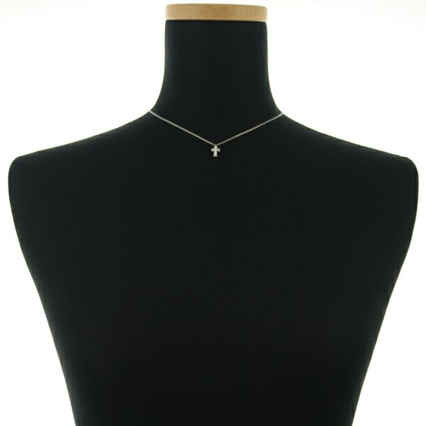 ヴァンドーム ネックレス ダイヤ 0.18ct  クロス Pt900/Pt850 