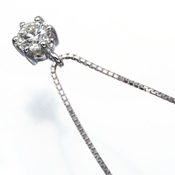 タサキ ネックレス ダイヤ 0.31ct  一粒 K18WG 