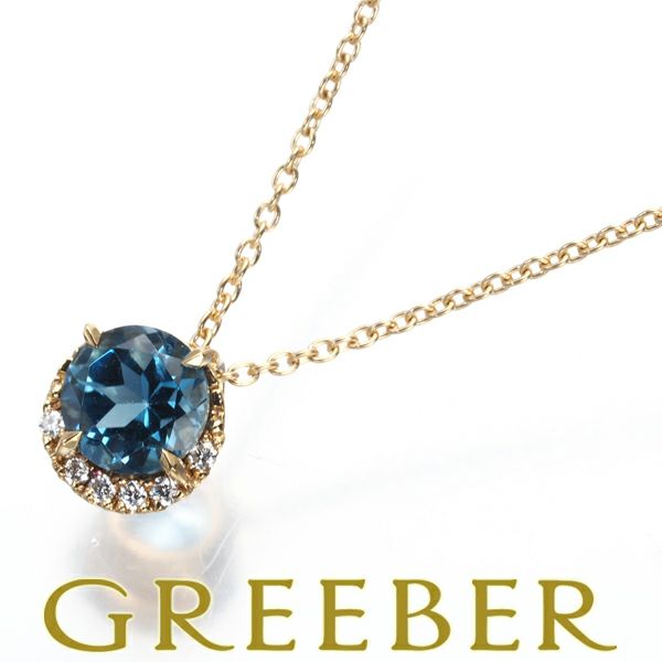 スタージュエリー ネックレス トパーズ ダイヤ 0.02ct パワーオンザムーン K18YG 