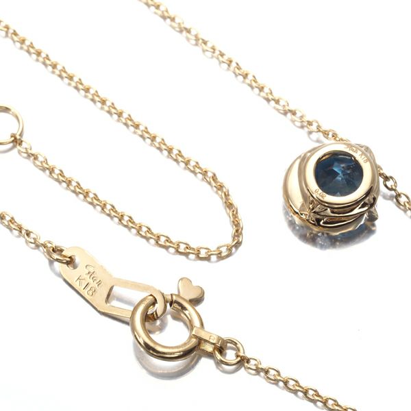 スタージュエリー ネックレス トパーズ ダイヤ 0.02ct パワーオンザムーン K18YG 