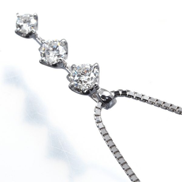 タサキ ネックレス ダイヤ 0.32ct 3P  K18WG 
