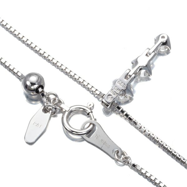 タサキ ネックレス ダイヤ 0.32ct 3P  K18WG 