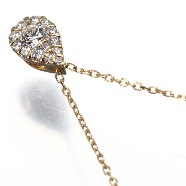ヴァンドーム ネックレス ダイヤ 0.117ct/0.09ct ドロップオブガーランド  K18YG 