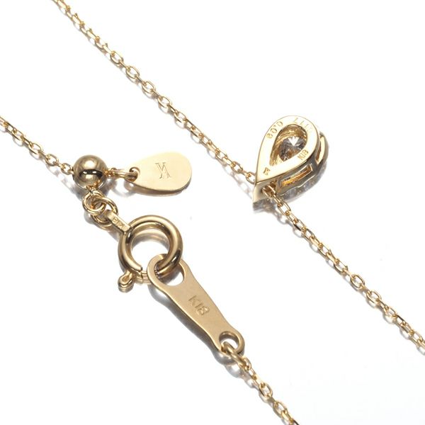 ヴァンドーム ネックレス ダイヤ 0.117ct/0.09ct ドロップオブガーランド  K18YG 
