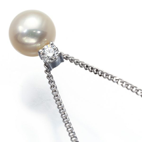 タサキ ネックレス パール アコヤ真珠 8.0mm ダイヤ 0.10ct Pt850 