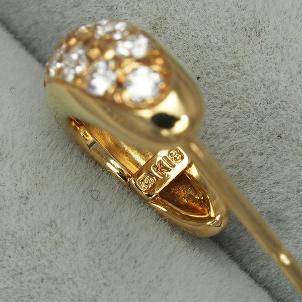 ミキモト ピアス ダイヤ  パヴェ K18YG 