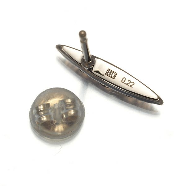 カシケイ ピアス ダイヤ 0.22ct ネイキッド  K18BG 