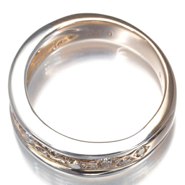カシケイ リング ダイヤ 0.50ct メランジェ 12号 K18PG/WG 