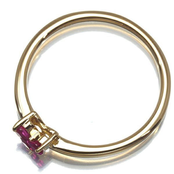 スタージュエリー リング ルビー 0.13ct ミステリアスハート 9号 K18YG 