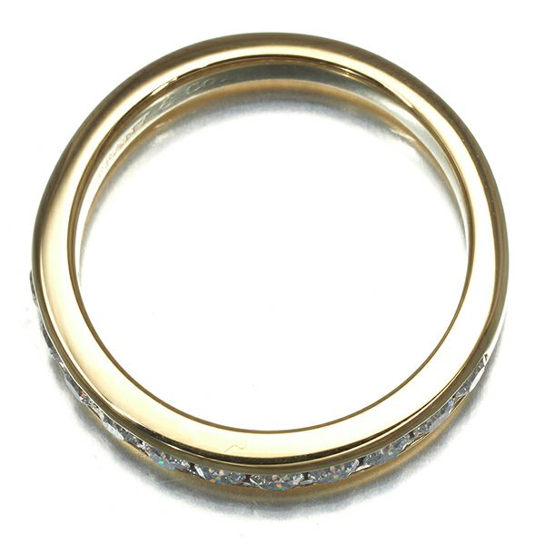 ティファニー リング ダイヤ チャネルセッティング 3mm ハーフ 10号 K18YG 
