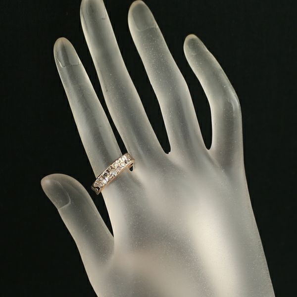 カシケイ リング ダイヤ 0.60ct メランジェ 12号 K18PG 