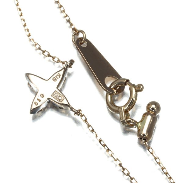 カシケイ ネックレス ブラウンダイヤ 0.12ct ネイキッド プチ  K18BG 