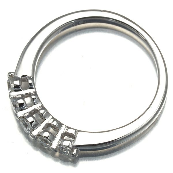 ミキモトペルリータ リング ダイヤ 0.21ct  9号 5P K18WG 