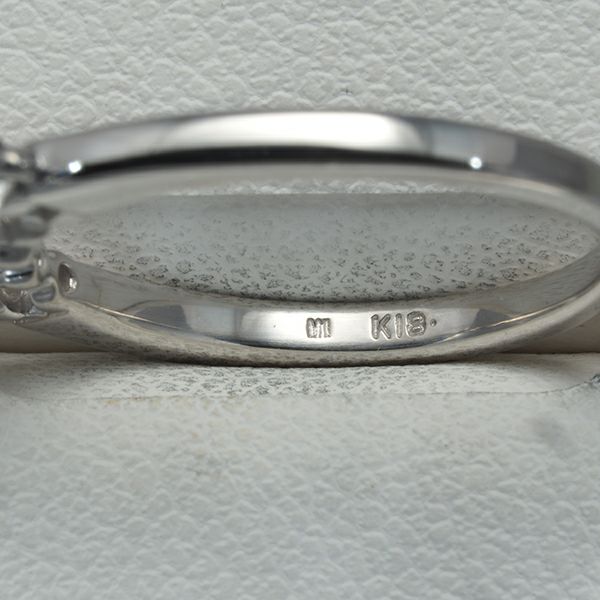 ミキモトペルリータ リング ダイヤ 0.21ct  9号 5P K18WG 