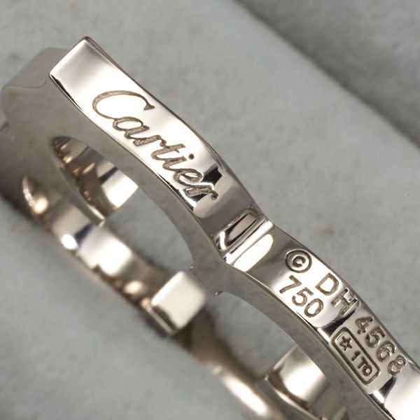 カルティエ ネックレス  Cフラット  K18WG/コード 