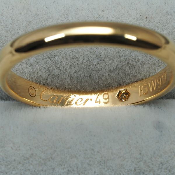 カルティエ リング ダイヤ 1895 クラシックウェディング 2.5mm 49号 K18YG 保証書