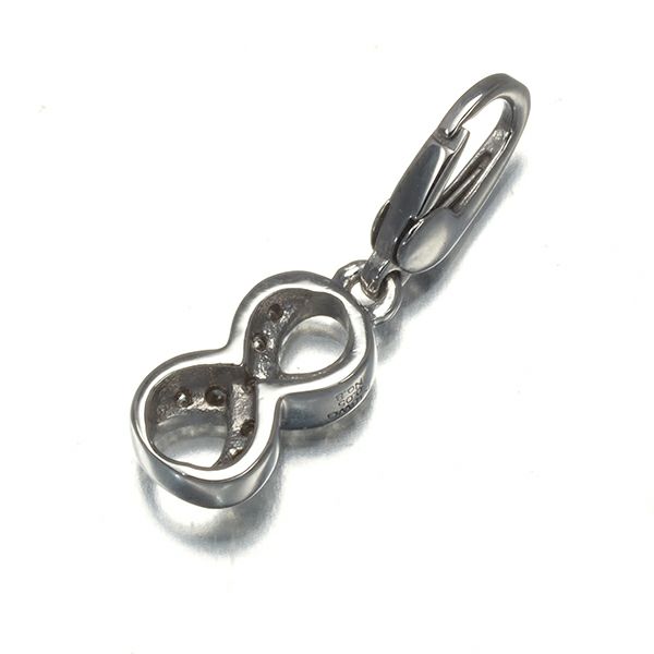 ゆきざき ペンダントトップ ダイヤ 0.05ct ノンブルプティ ナンバー No.8 チャーム K18WG 