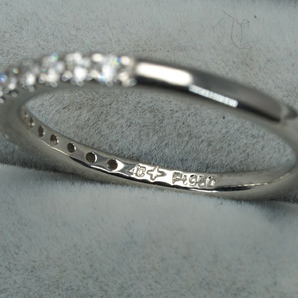 4℃ リング ダイヤ 0.210ct  10号 ハーフエタニティ Pt950 
