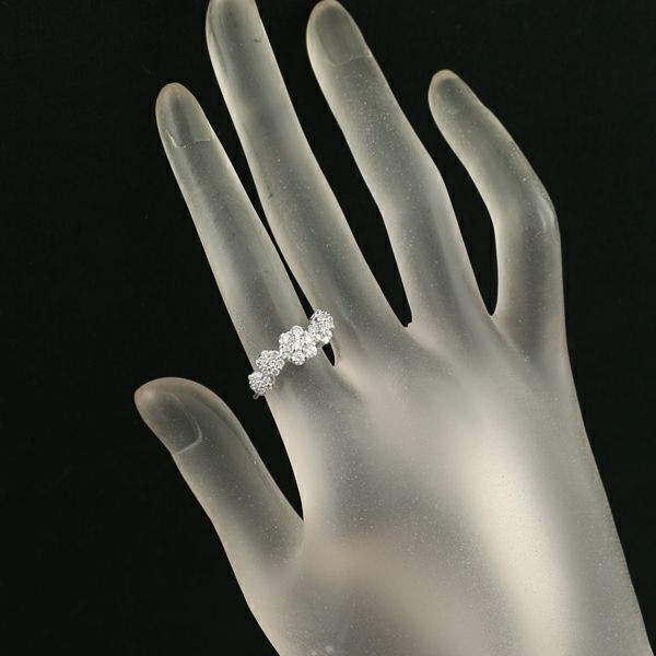 ポンテヴェキオ リング ダイヤ 0.82ct  フラワー 11号 K18WG 