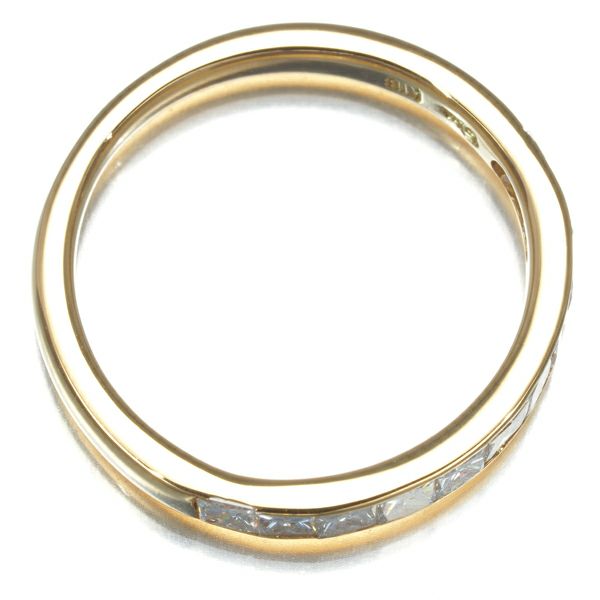 スタージュエリー リング ダイヤ 0.55ct  レールセッティング 8号 K18YG 
