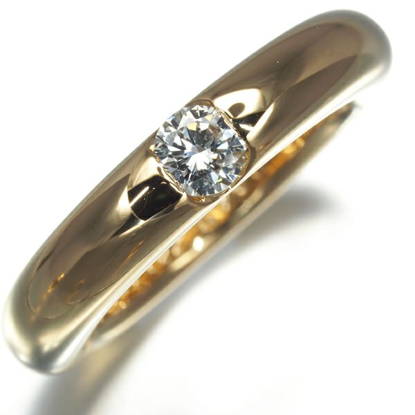 カルティエ リング ダイヤ 0.25ct エリプス 50号 K18YG 