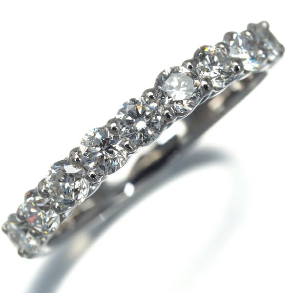ヴァンドーム リング ダイヤ 0.62ct  ハーフエタニティ 9P 9号 Pt950 
