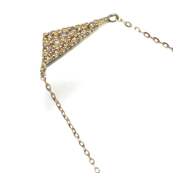 ヴァンドーム ネックレス ダイヤ 0.07ct  トライアングル K10YG 