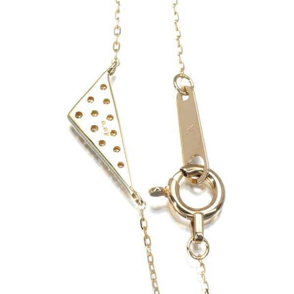 ヴァンドーム ネックレス ダイヤ 0.07ct  トライアングル K10YG 