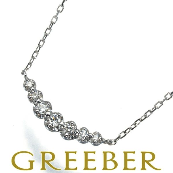 4℃ ネックレス ダイヤ   K18WG 