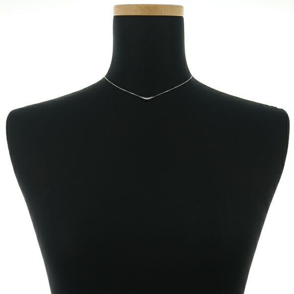 4℃ ネックレス ダイヤ   K18WG 