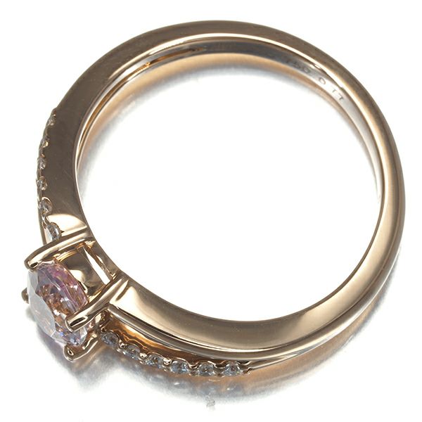 アンブローズ リング モルガナイト 0.77ct ダイヤ 0.13ct  15.5号 K18PG 保証書