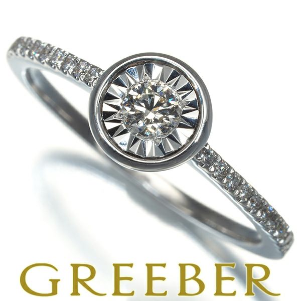ダイヤ 0.13ct/0.08ct   リング K18WG 