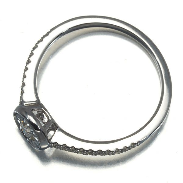 ダイヤ 0.13ct/0.08ct   リング K18WG 