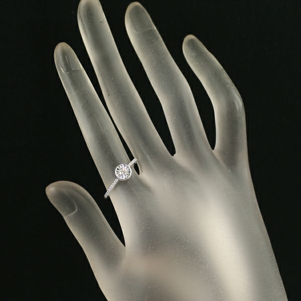 ダイヤ 0.13ct/0.08ct   リング K18WG 