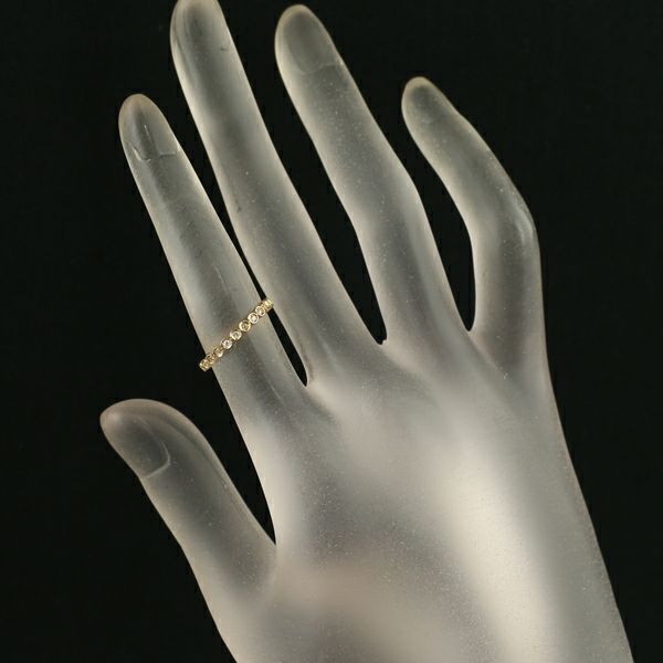 ダイヤ 0.13ct フルエタニティ リング K18YG 