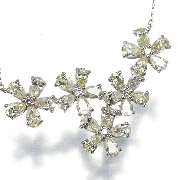 ダイヤ 1.45ct フラワー  ネックレス Pt900 