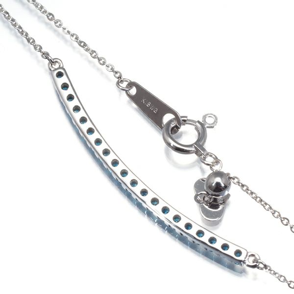 ブルーダイヤ 0.30ct   ネックレス K18WG 