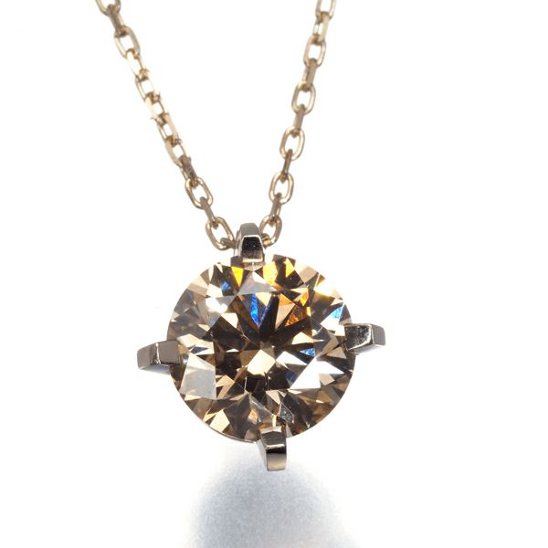 カシケイ ネックレス ダイヤ 1.40ct/0.05ct ソリティア  K18BG 