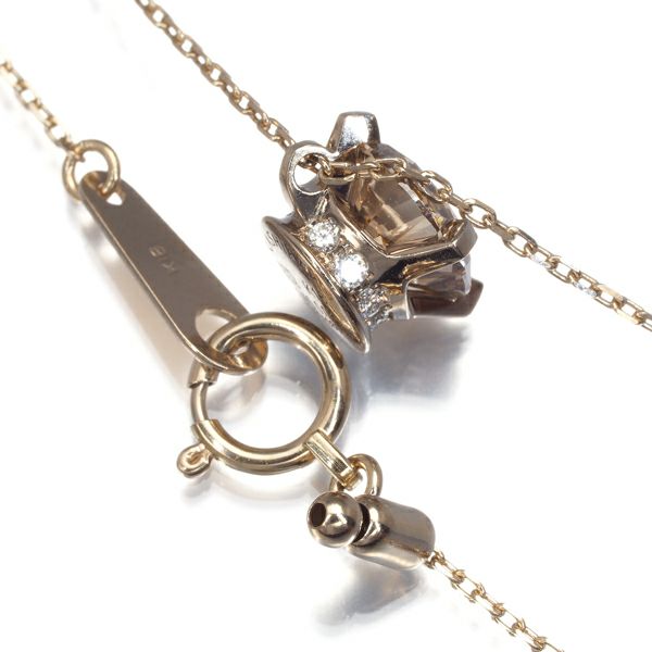 カシケイ ネックレス ダイヤ 1.40ct/0.05ct ソリティア  K18BG 