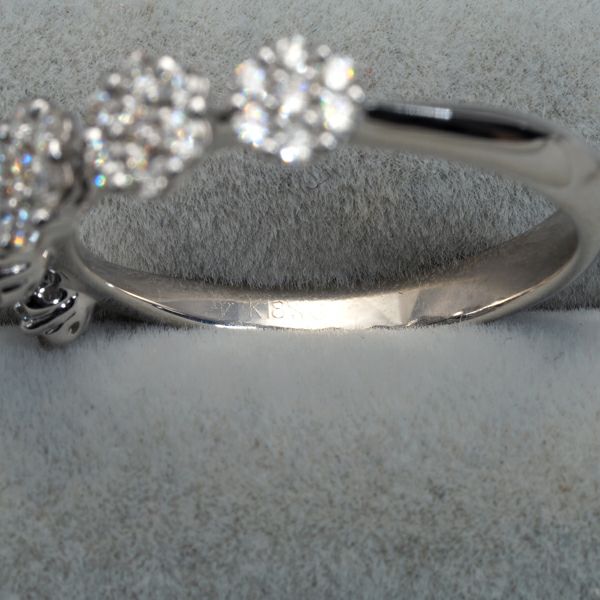 ポンテヴェキオ リング ダイヤ 0.45ct  フラワー 9号 K18WG 