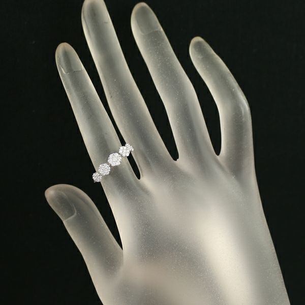 ポンテヴェキオ リング ダイヤ 0.45ct  フラワー 9号 K18WG 
