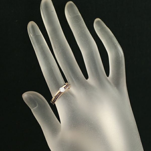 ブシュロン リング ダイヤ 0.23ct E VVS2 キャトルクラシック ソリテール 55号 K18PG 鑑