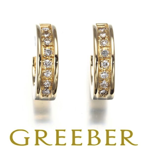 ミキモトペルリータ ピアス ダイヤ 0.05ct/0.05ct  フープ K18YG 
