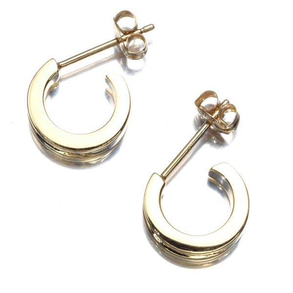 ミキモトペルリータ ピアス ダイヤ 0.05ct/0.05ct  フープ K18YG 