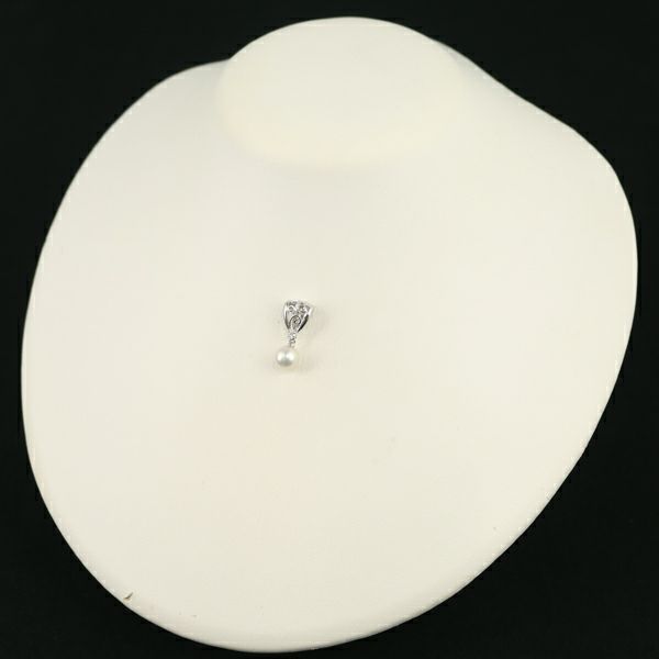 タサキ ペンダントトップ パール アコヤ真珠 7.0mm ダイヤ 0.03ct   Pt900 
